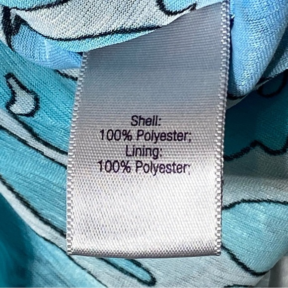 Jennifer Lopez Blouse Women's L Blue Floral Semi Sheer Kimono Sleeves Flowy Top - Picture 9 of 12